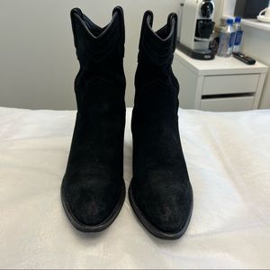 saint laurent cowboy western boots, recent season